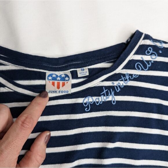 Junk Food "Party In The USA" Striped Shift Dress - Picture 7 of 10